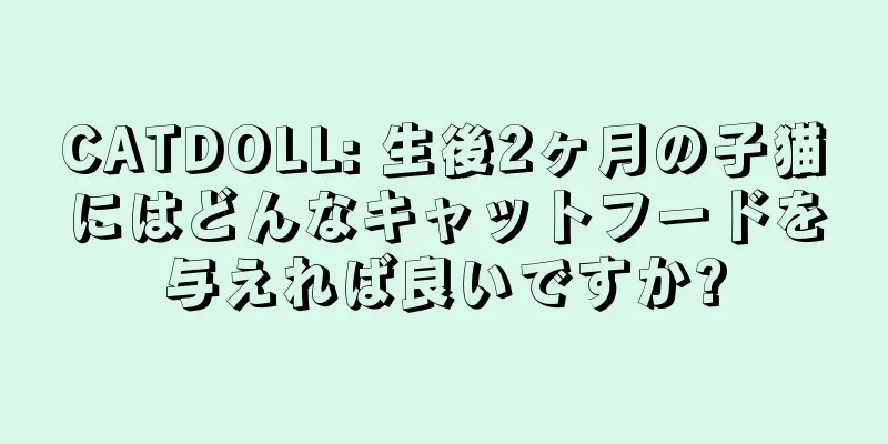 CATDOLL: 生後2ヶ月の子猫にはどんなキャットフードを与えれば良いですか?