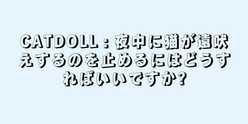 CATDOLL : 夜中に猫が遠吠えするのを止めるにはどうすればいいですか?
