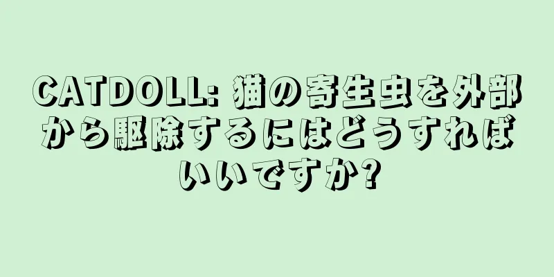 CATDOLL: 猫の寄生虫を外部から駆除するにはどうすればいいですか?