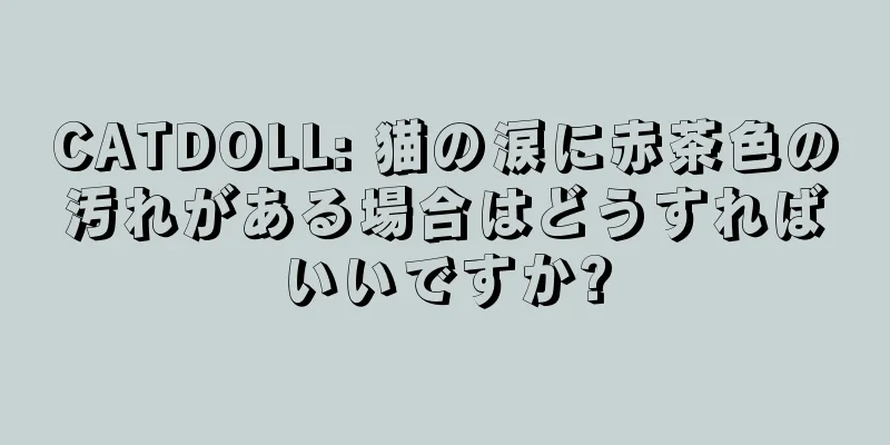 CATDOLL: 猫の涙に赤茶色の汚れがある場合はどうすればいいですか?
