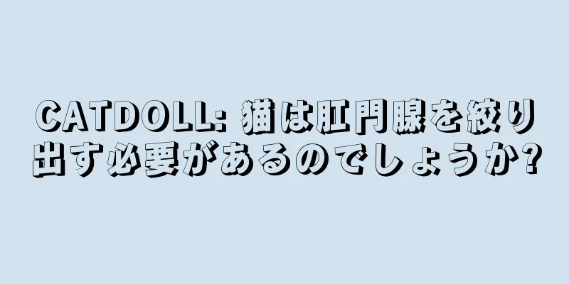 CATDOLL: 猫は肛門腺を絞り出す必要があるのでしょうか?
