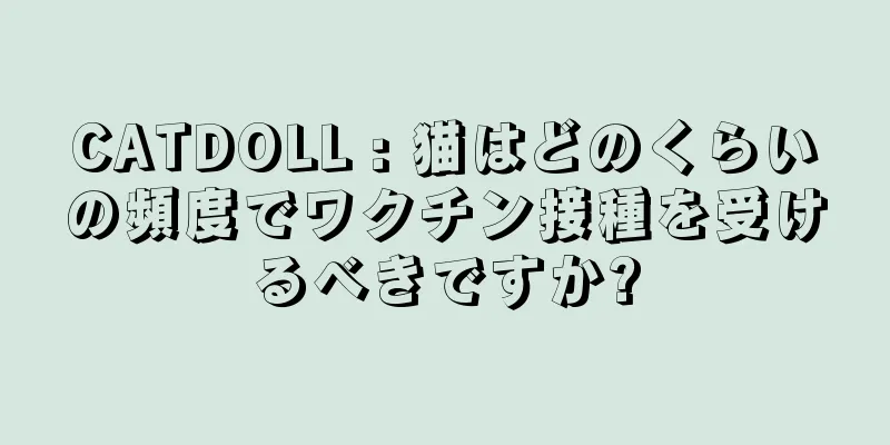 CATDOLL : 猫はどのくらいの頻度でワクチン接種を受けるべきですか?