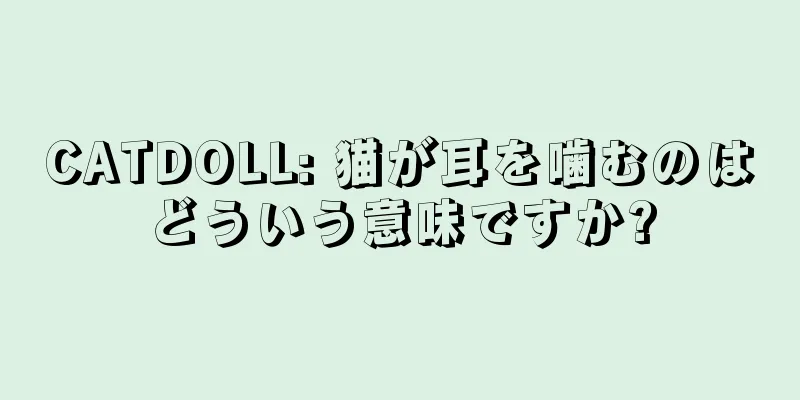 CATDOLL: 猫が耳を噛むのはどういう意味ですか?