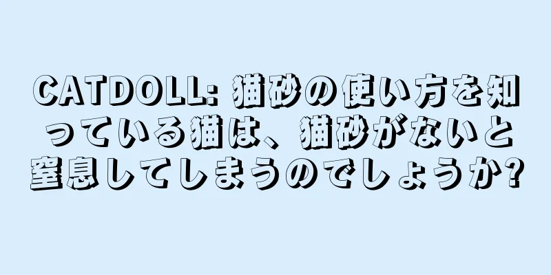 CATDOLL: 猫砂の使い方を知っている猫は、猫砂がないと窒息してしまうのでしょうか?