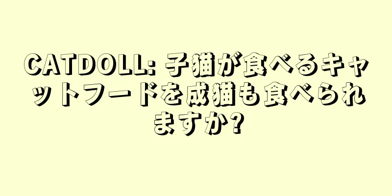 CATDOLL: 子猫が食べるキャットフードを成猫も食べられますか?