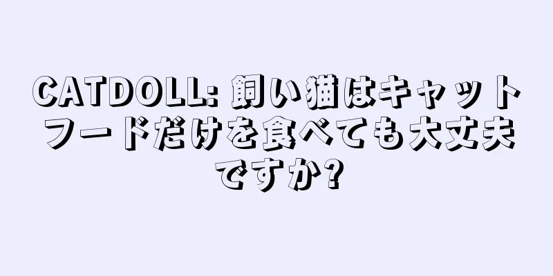 CATDOLL: 飼い猫はキャットフードだけを食べても大丈夫ですか?