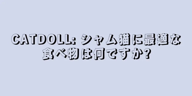 CATDOLL: シャム猫に最適な食べ物は何ですか?