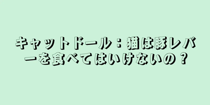 キャットドール：猫は豚レバーを食べてはいけないの？