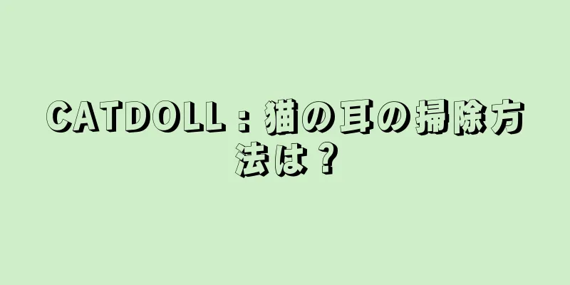 CATDOLL : 猫の耳の掃除方法は？