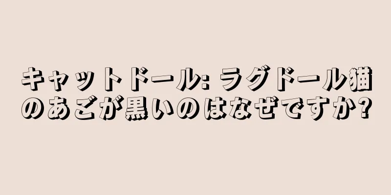 キャットドール: ラグドール猫のあごが黒いのはなぜですか?