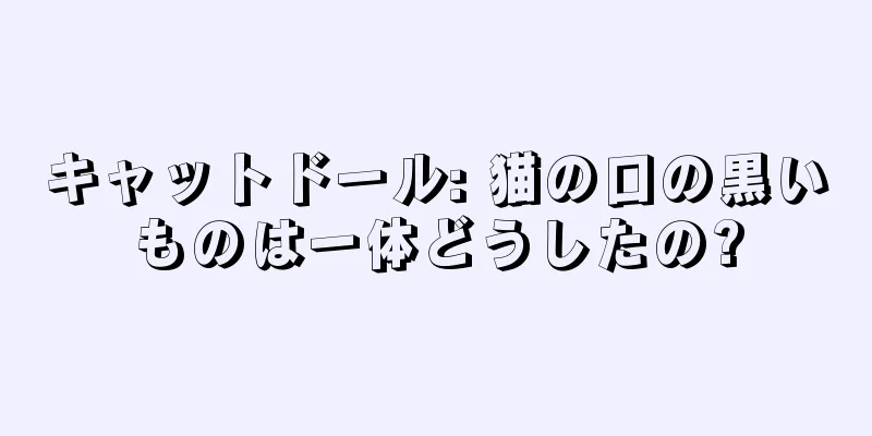 キャットドール: 猫の口の黒いものは一体どうしたの?
