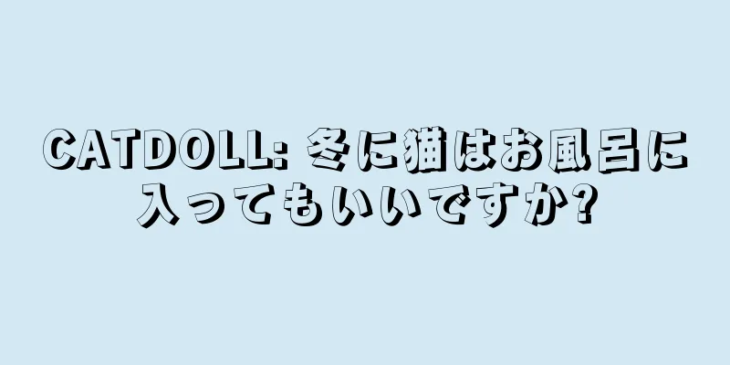 CATDOLL: 冬に猫はお風呂に入ってもいいですか?