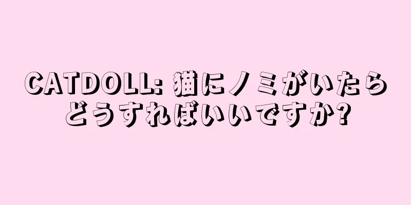 CATDOLL: 猫にノミがいたらどうすればいいですか?