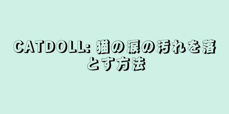 CATDOLL: 猫の涙の汚れを落とす方法