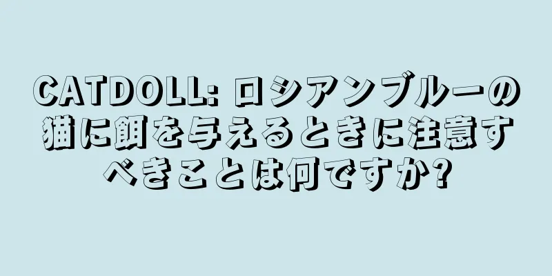CATDOLL: ロシアンブルーの猫に餌を与えるときに注意すべきことは何ですか?