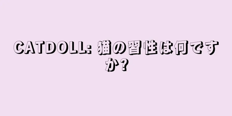 CATDOLL: 猫の習性は何ですか?