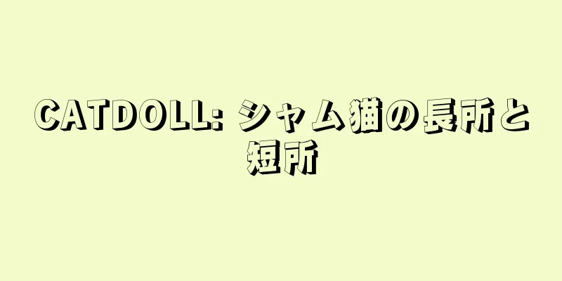 CATDOLL: シャム猫の長所と短所