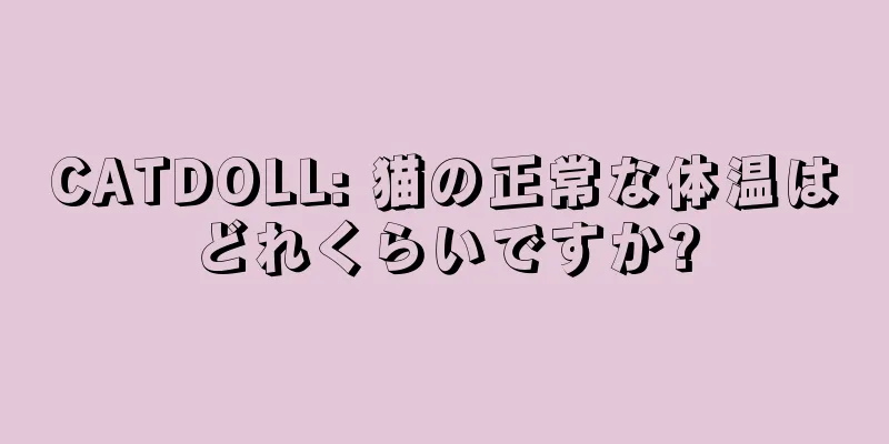 CATDOLL: 猫の正常な体温はどれくらいですか?