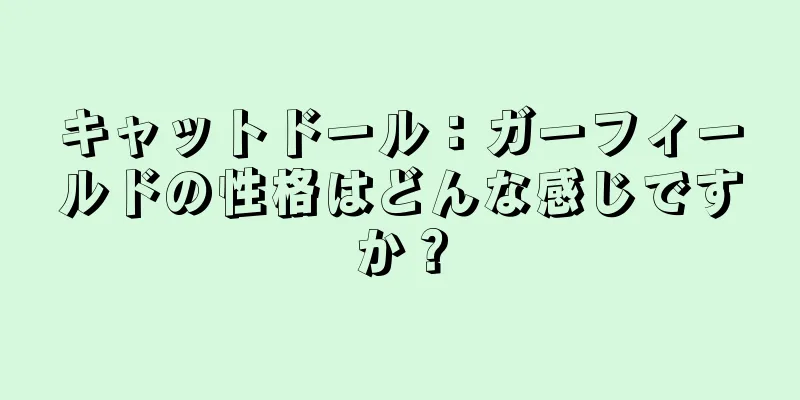 キャットドール：ガーフィールドの性格はどんな感じですか？