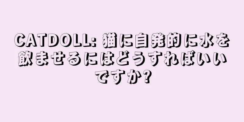 CATDOLL: 猫に自発的に水を飲ませるにはどうすればいいですか?