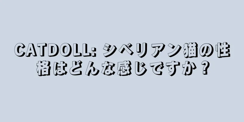 CATDOLL: シベリアン猫の性格はどんな感じですか？