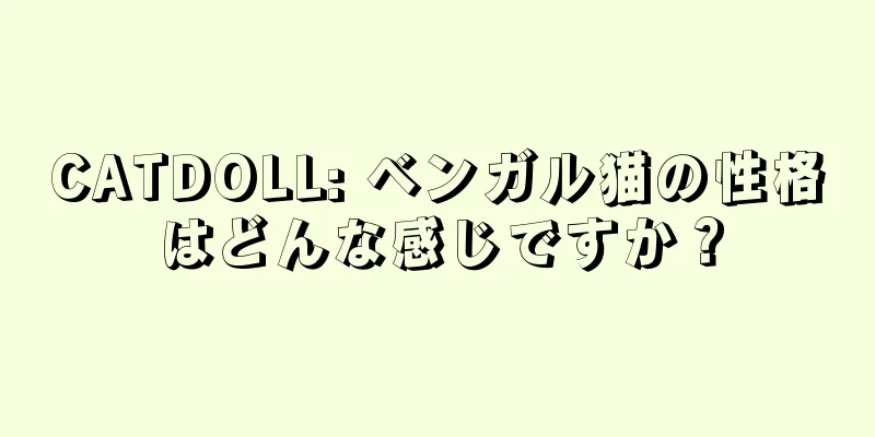 CATDOLL: ベンガル猫の性格はどんな感じですか？