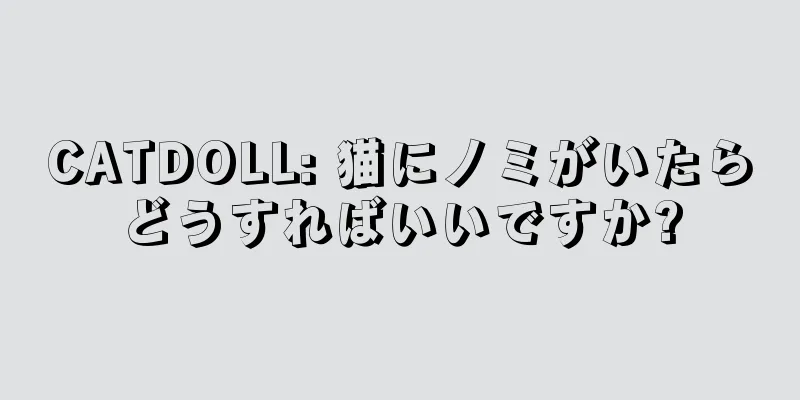 CATDOLL: 猫にノミがいたらどうすればいいですか?