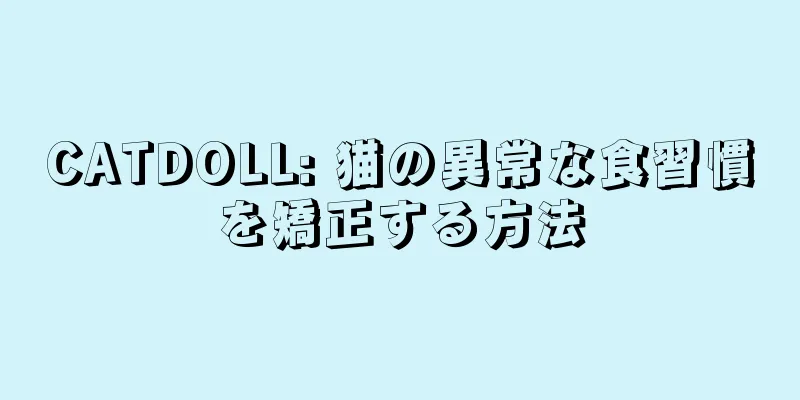 CATDOLL: 猫の異常な食習慣を矯正する方法