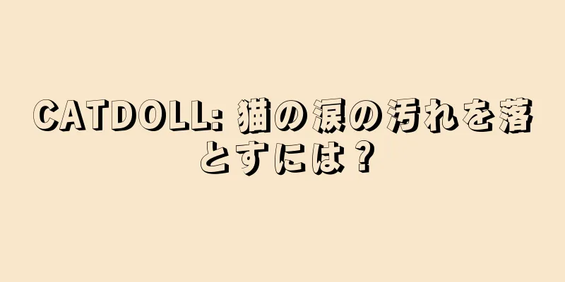CATDOLL: 猫の涙の汚れを落とすには？
