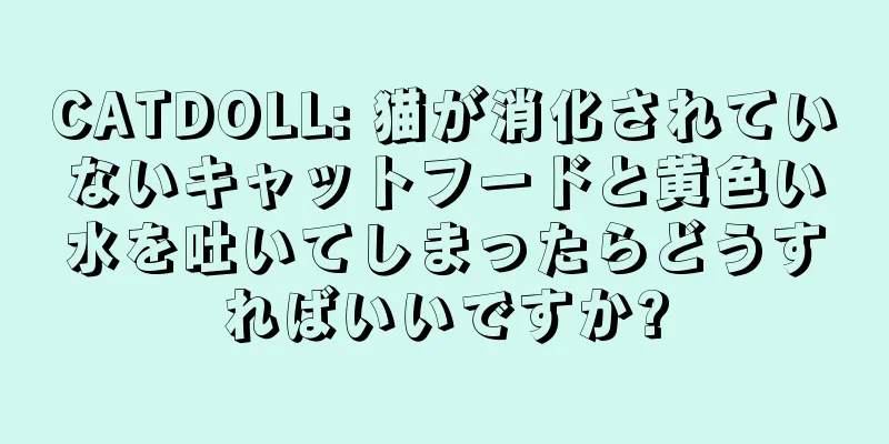 CATDOLL: 猫が消化されていないキャットフードと黄色い水を吐いてしまったらどうすればいいですか?
