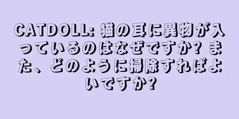 CATDOLL: 猫の耳に異物が入っているのはなぜですか? また、どのように掃除すればよいですか?