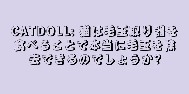 CATDOLL: 猫は毛玉取り器を食べることで本当に毛玉を除去できるのでしょうか?