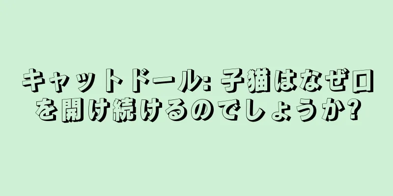 キャットドール: 子猫はなぜ口を開け続けるのでしょうか?