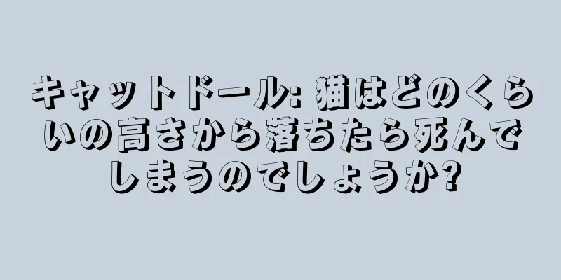 キャットドール: 猫はどのくらいの高さから落ちたら死んでしまうのでしょうか?