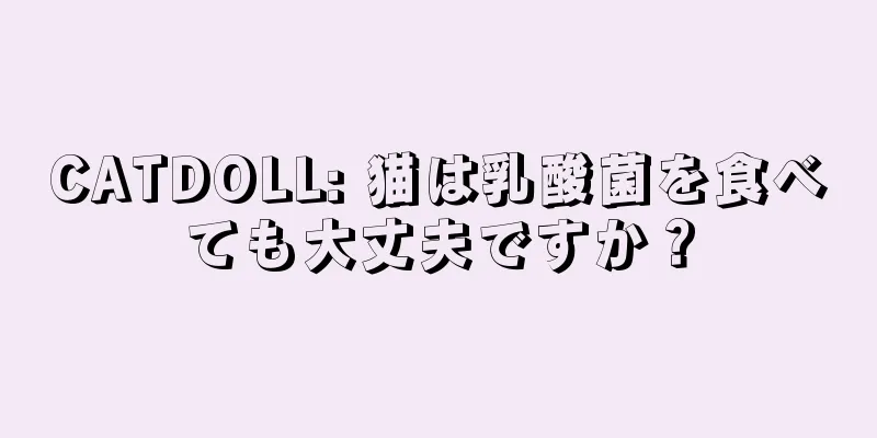CATDOLL: 猫は乳酸菌を食べても大丈夫ですか？