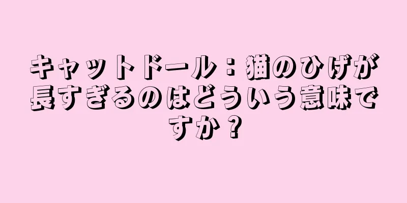 キャットドール：猫のひげが長すぎるのはどういう意味ですか？