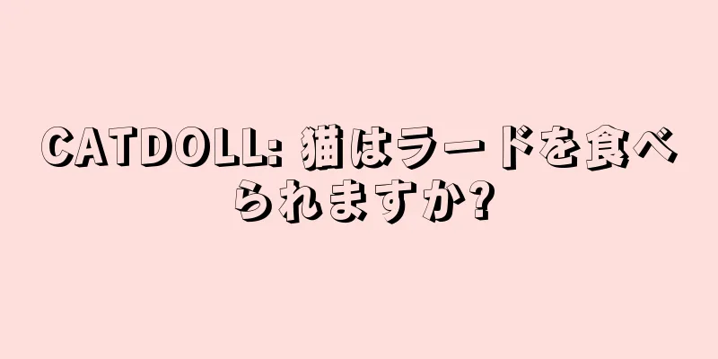 CATDOLL: 猫はラードを食べられますか?