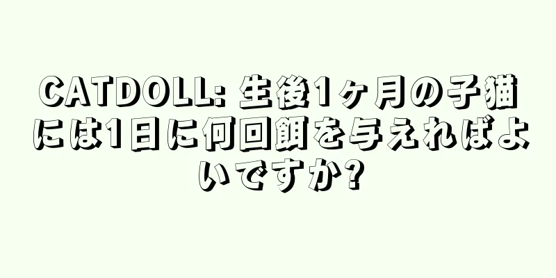 CATDOLL: 生後1ヶ月の子猫には1日に何回餌を与えればよいですか?