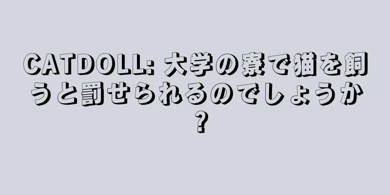 CATDOLL: 大学の寮で猫を飼うと罰せられるのでしょうか？