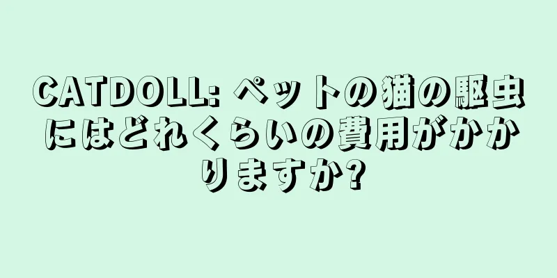 CATDOLL: ペットの猫の駆虫にはどれくらいの費用がかかりますか?