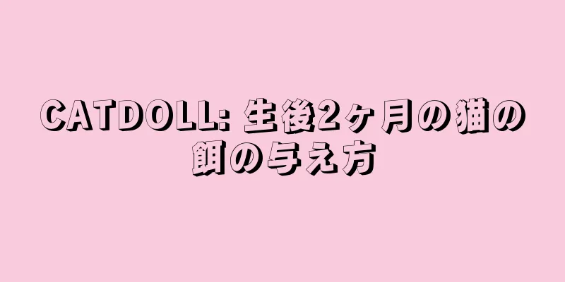 CATDOLL: 生後2ヶ月の猫の餌の与え方