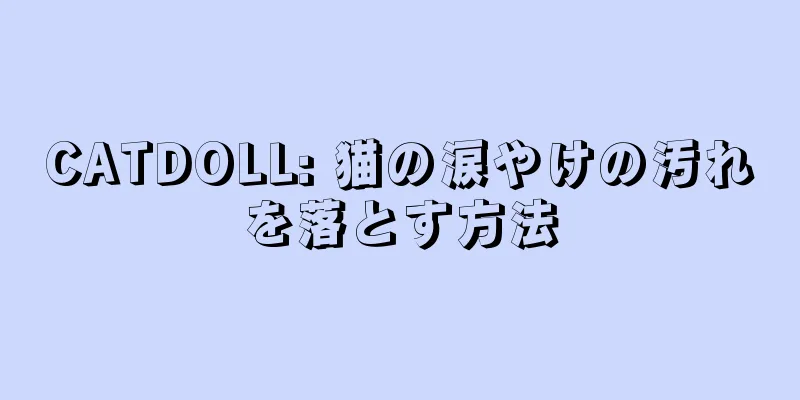 CATDOLL: 猫の涙やけの汚れを落とす方法