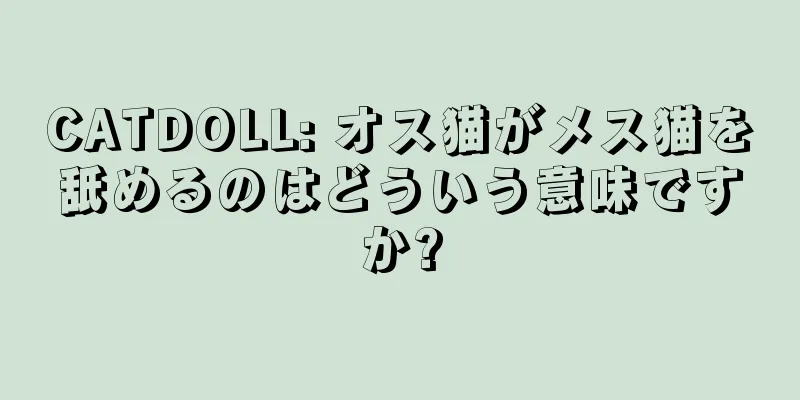 CATDOLL: オス猫がメス猫を舐めるのはどういう意味ですか?