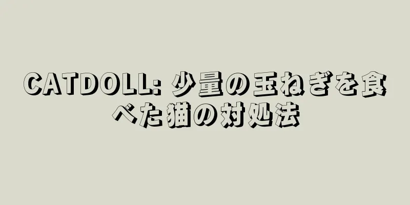 CATDOLL: 少量の玉ねぎを食べた猫の対処法