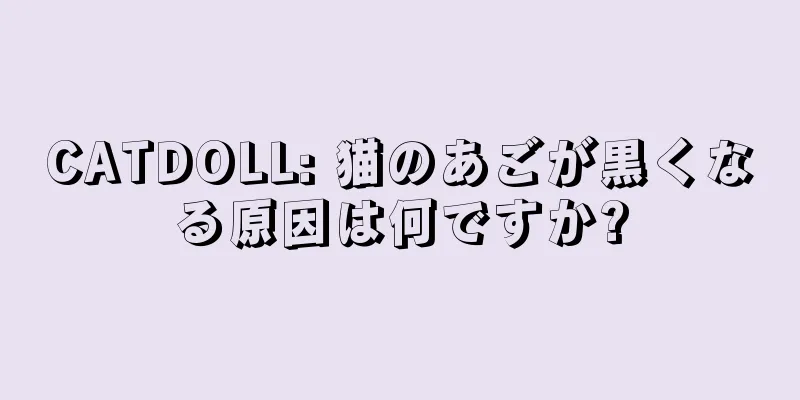 CATDOLL: 猫のあごが黒くなる原因は何ですか?