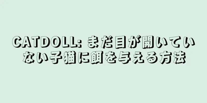 CATDOLL: まだ目が開いていない子猫に餌を与える方法
