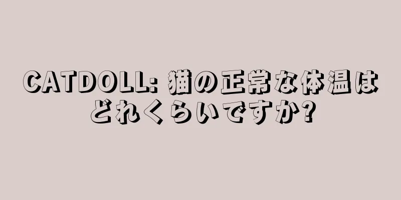 CATDOLL: 猫の正常な体温はどれくらいですか?