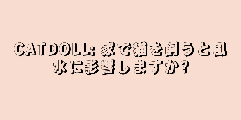 CATDOLL: 家で猫を飼うと風水に影響しますか?
