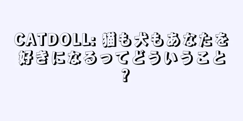 CATDOLL: 猫も犬もあなたを好きになるってどういうこと？