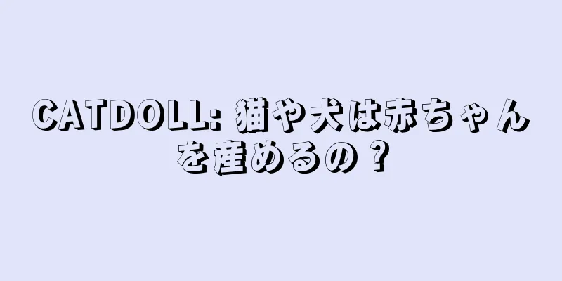 CATDOLL: 猫や犬は赤ちゃんを産めるの？